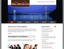 Tablet Screenshot of crosscreekanalytics.com